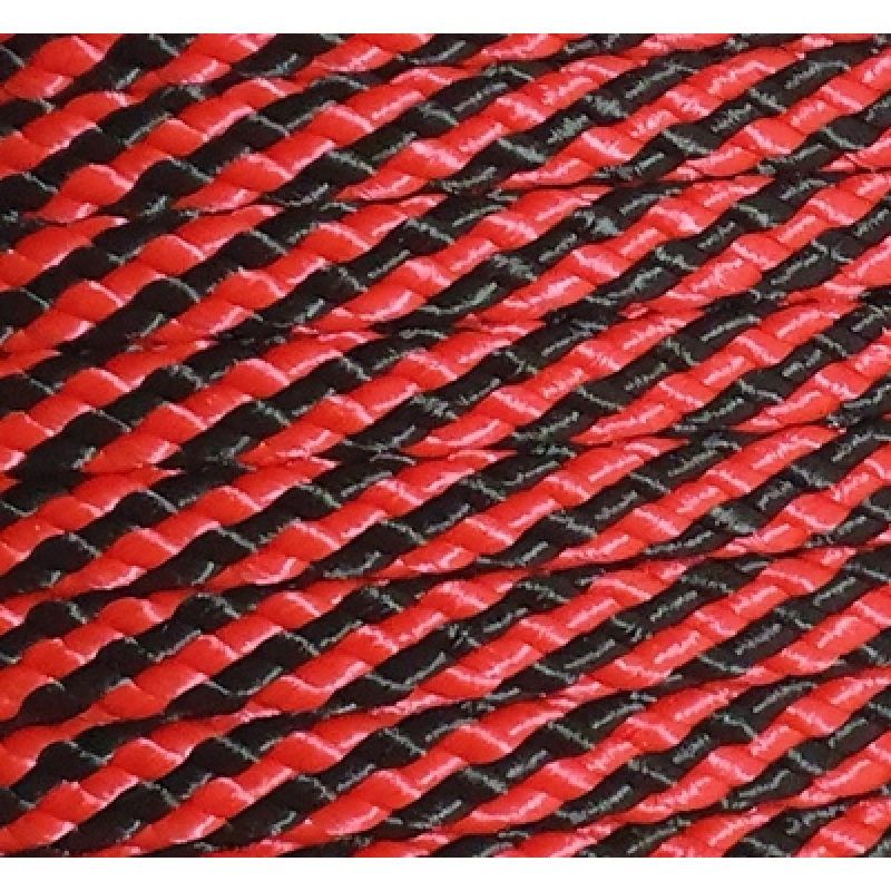 PPM touw 8 mm zwart/rood streep